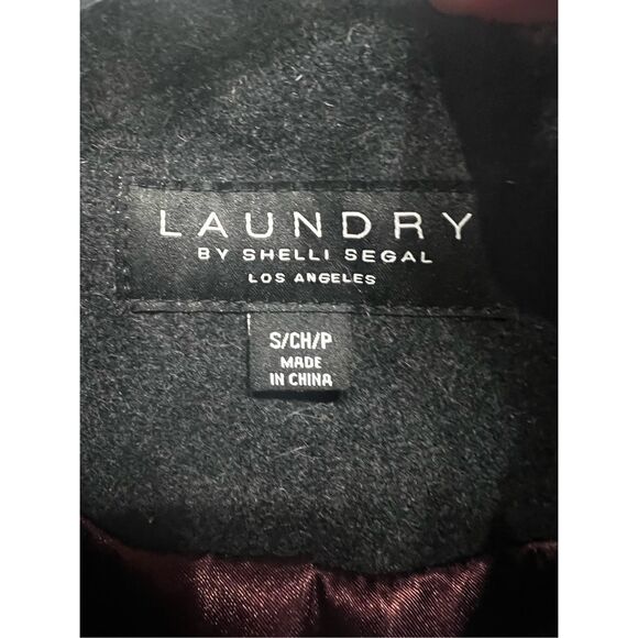 Laundry By Shelli Segal Wool Blend  Peacoat Jacket Sz S charcoal NWT - Picture 3 of 7